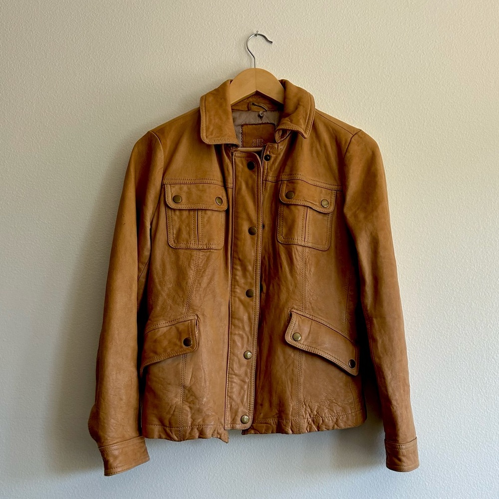 Awesome Adventure Genuine Leather Tan Jacket